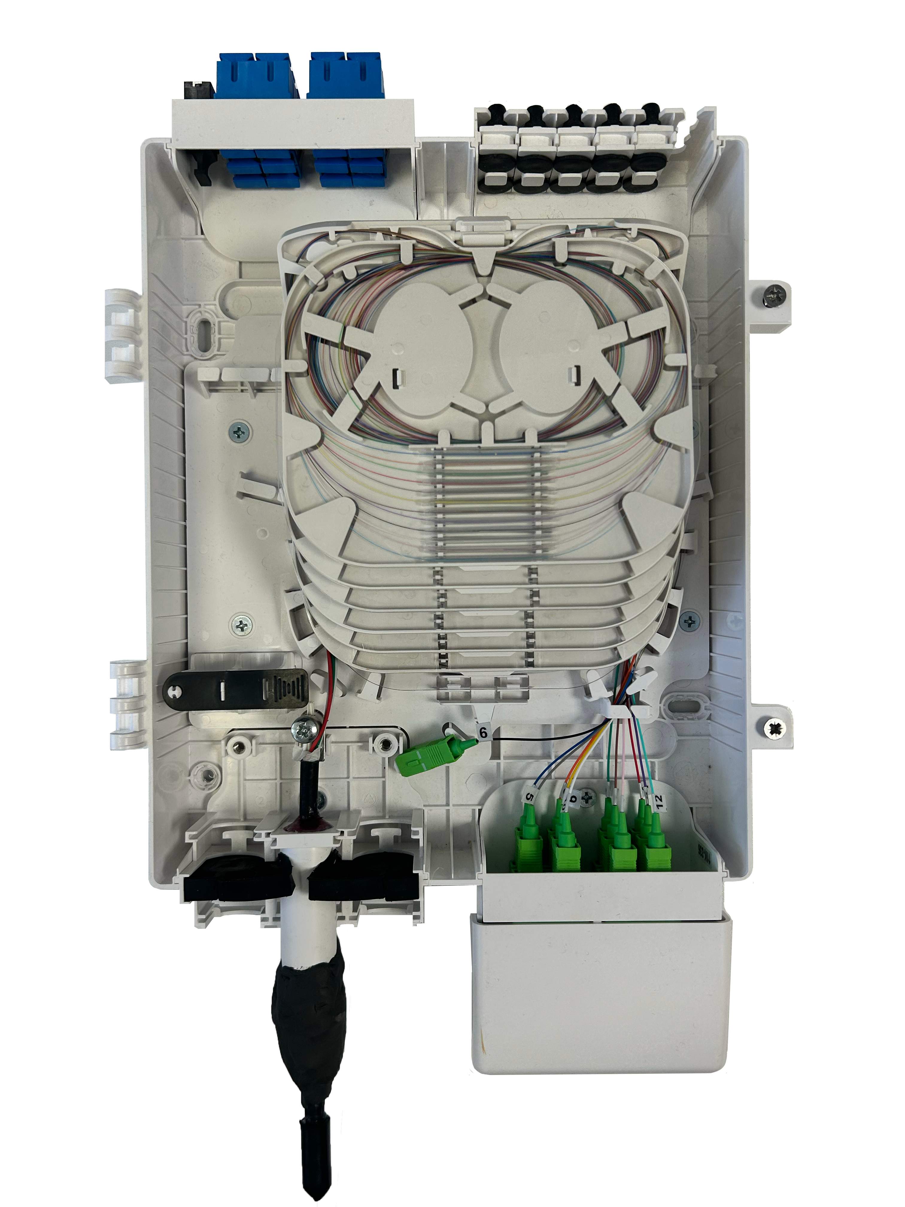 Fibre distribution unit being labelled
